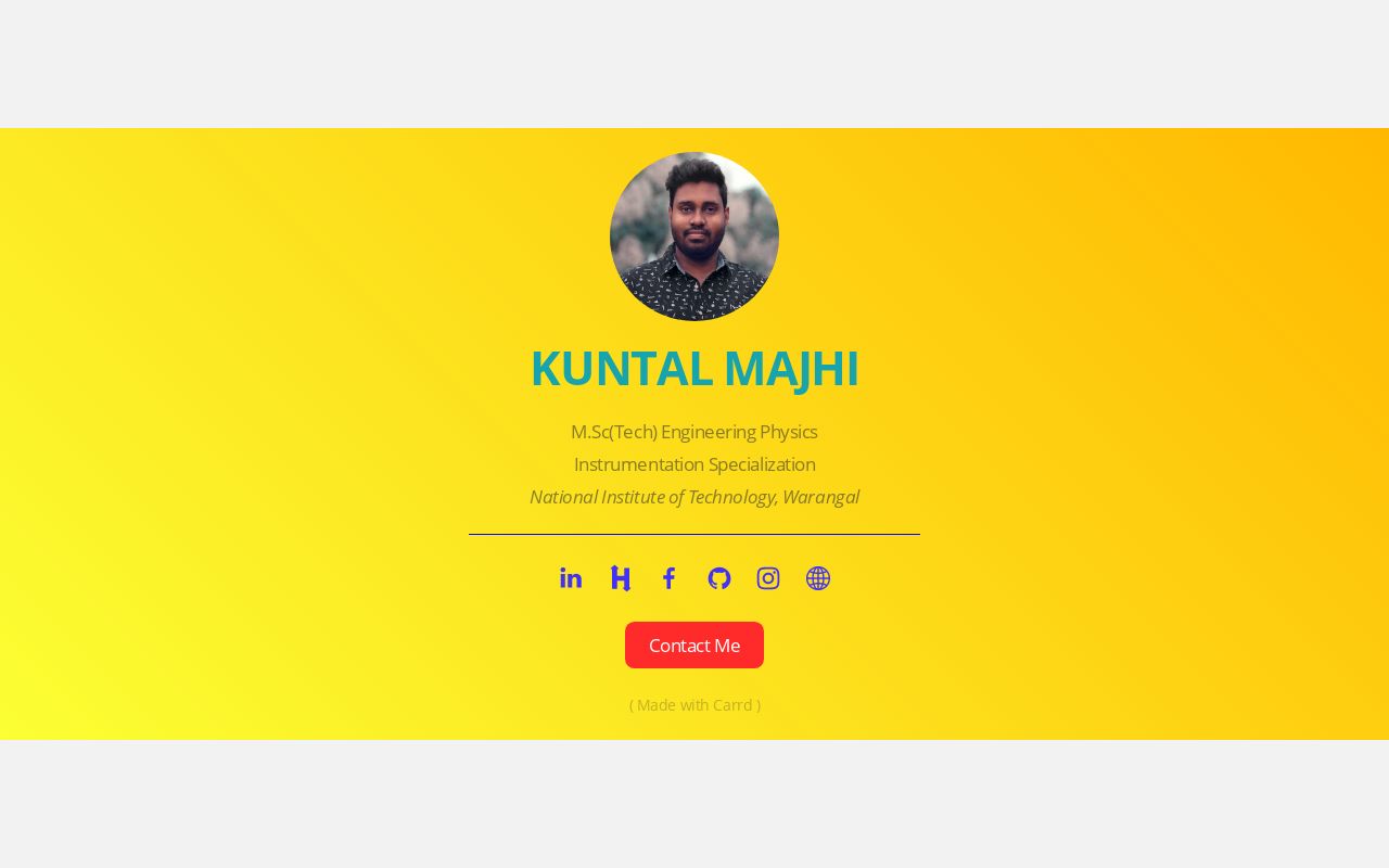 Carrd profile picture for @kuntal